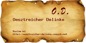 Oesztreicher Delinke névjegykártya